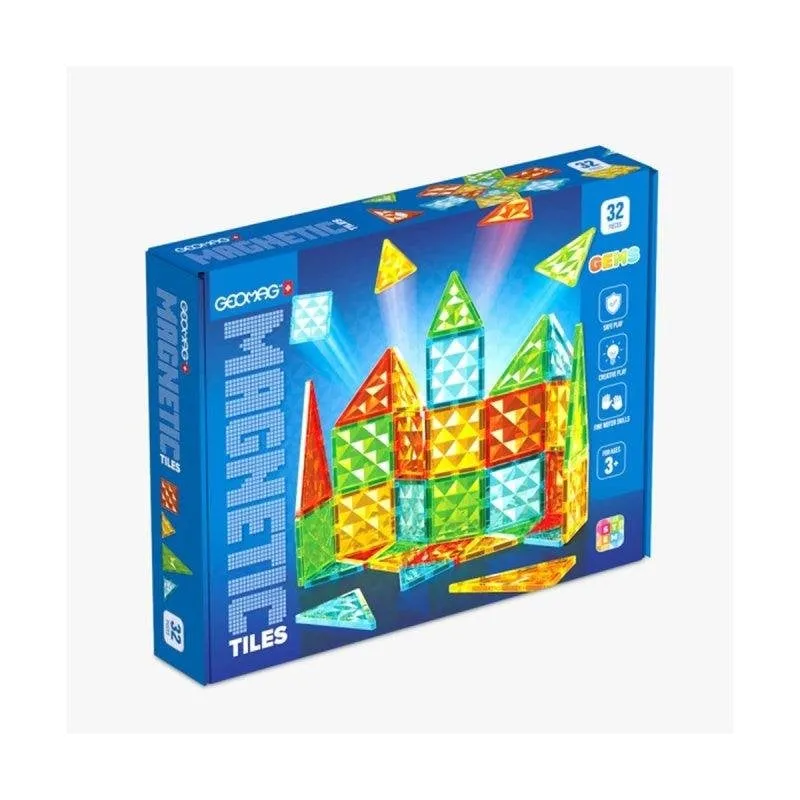 Geomag Magnetic Tiles Gems GM4101 32 pezzi - immagine 1