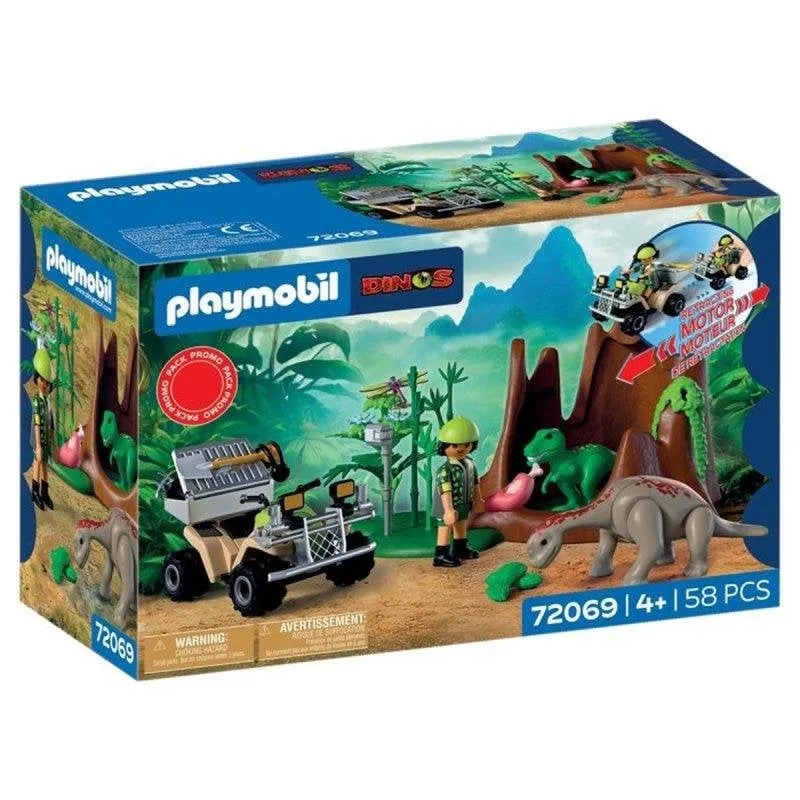 Playmobil Dinos L'antre Du Dinosaure 72069 58 pezzi - immagine 1