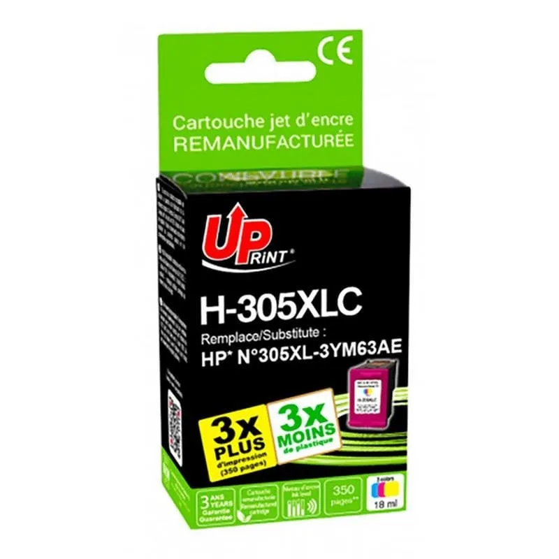 Cartuccia inchiostro UPrint HJ305XLCLUP compatibile HP 305XL Colore 18 ml - immagine 1