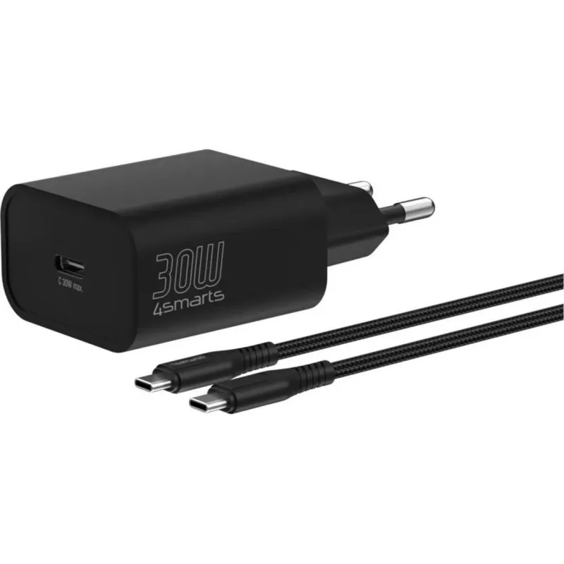 Caricatore USB-C 4smarts 30W Power Delivery 3.0 con cavo 1,5 m - immagine 1