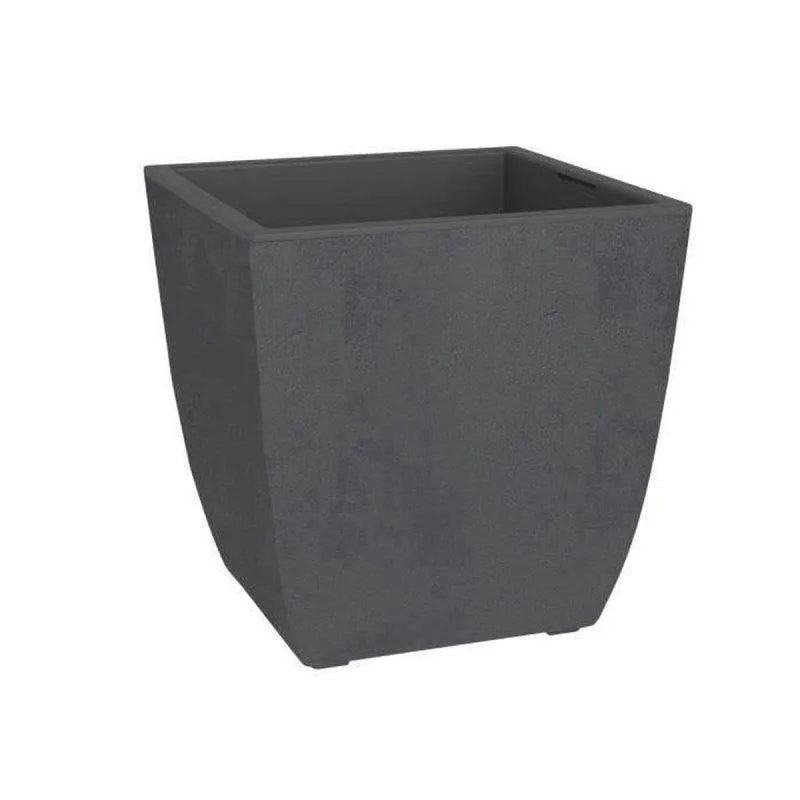 Vaso Quadrato EDA Diva Basalt Grigio Antracite 42L Effetto Cemento 44x44x44cm - immagine 1