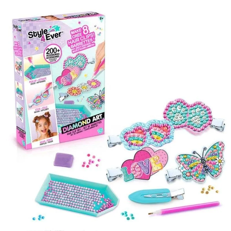 Kit Style 4 Ever Diamond Art: 8 Forbici da Capelli Personalizzabili con Strass - immagine 1