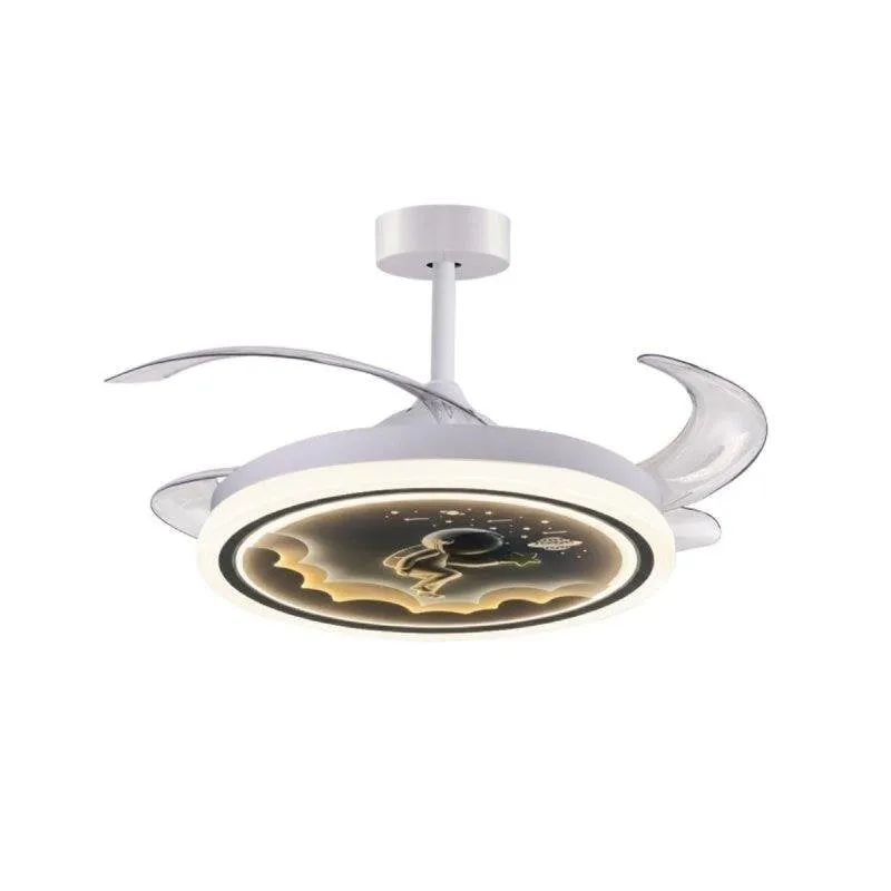 Ventilatore da Soffitto con Luce Bel Air Home Houston Mini 96W 91cm 6 Velocità Pale Retrattili Telecomando - immagine 1