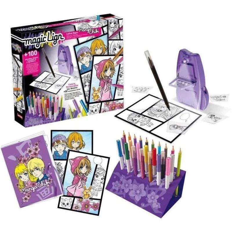 Kit Disegno Lansay Magic Lign Proiettore Manga Chibi - immagine 1