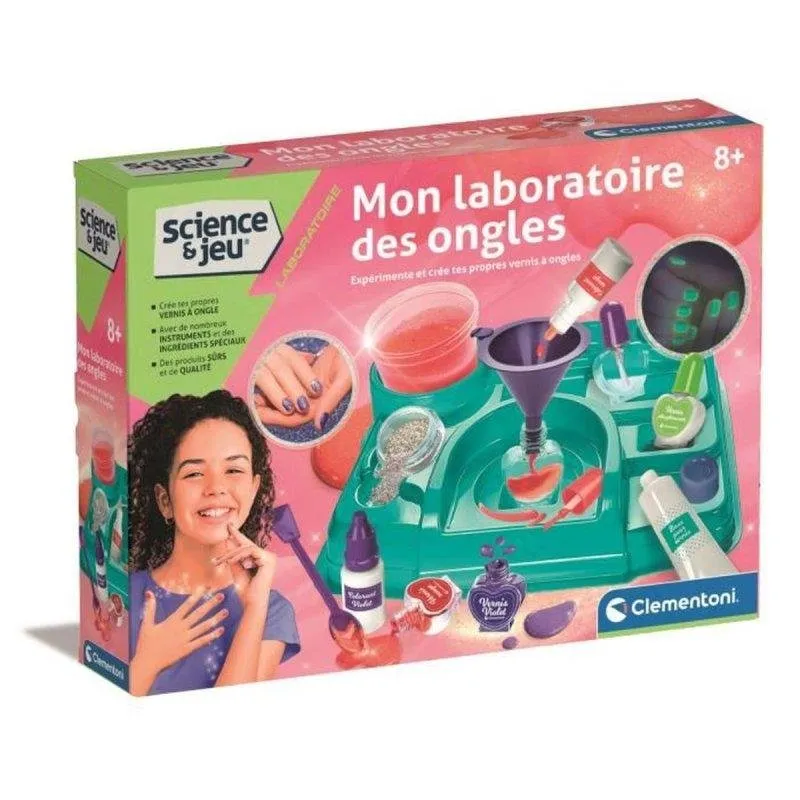 Kit Scientifico Nail Art Clementoni Mon Laboratoire Des Ongles - immagine 1