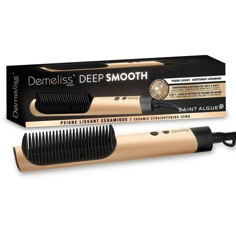 Spazzola Lisciante Saint Algue Demeliss Deep & Smooth Ceramica 3 Temperature 150-200°C Oro - immagine 1