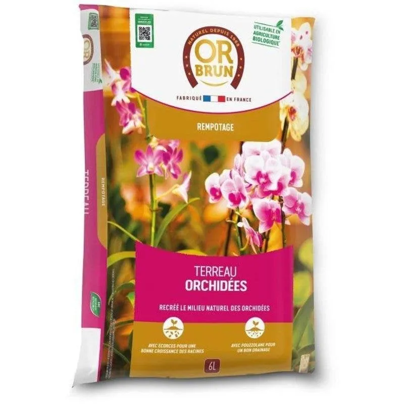 Terriccio OR BRUN Per Orchidee 6L Scorza e Pomice - immagine 1
