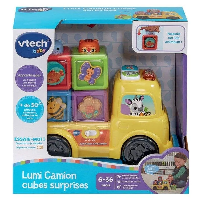 Camioncino interattivo VTech Baby Lumi Truck con cubi animali impilabili multicolore - immagine 1
