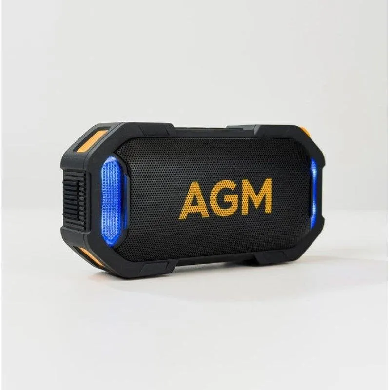 Altoparlanti AGM Mag Rock wireless 8 W neri e arancioni con Bluetooth - immagine 1