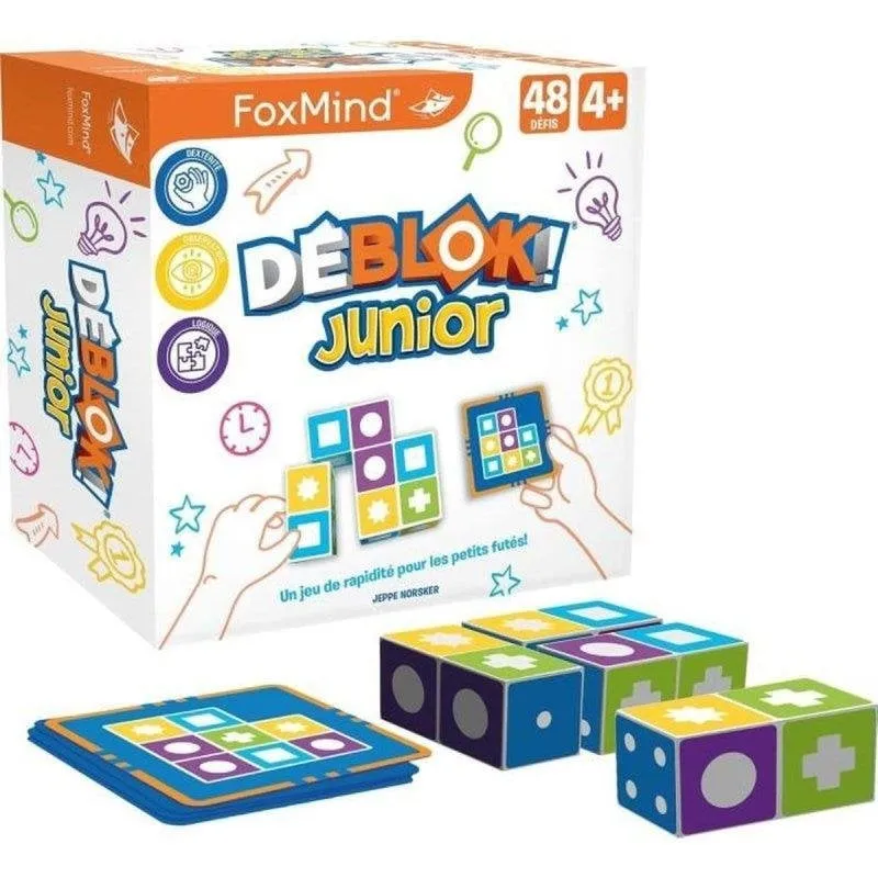 Asmodee Déblok Junior Gioco di Logica 3D 40 Sfide Progressivi 4+ - immagine 1