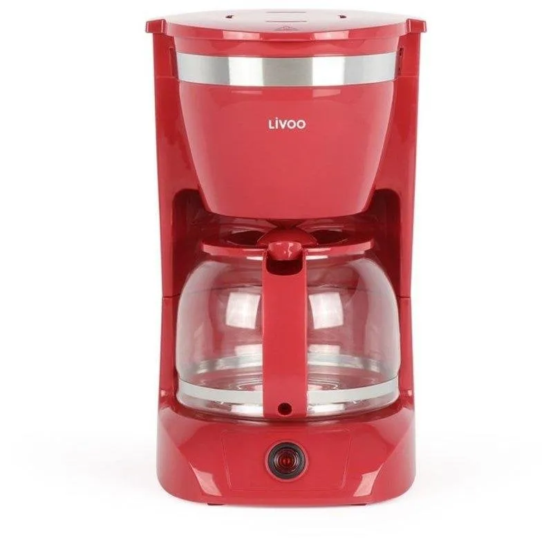 Caffettiera a filtro Livoo DOD163RC 1,25 L 800 W Rossa con funzione mantenimento caldo - immagine 1