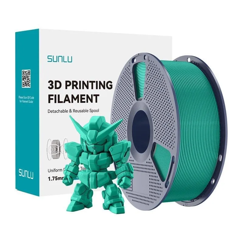 Filamento PLA+ Sunlu PLA+ 2.0 GG Verde Prato 1,75 mm Durevole Preciso - immagine 1
