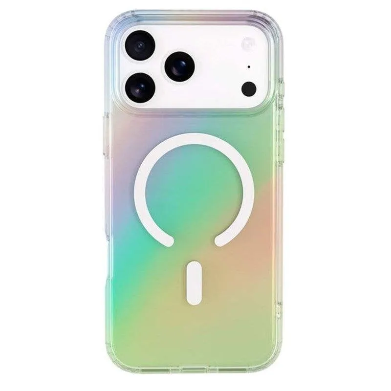 Custodia ibrida Bigben Connected TPU + PC iridescente antishock MagSafe iPhone 17 Pro Max - immagine 1