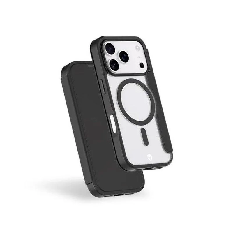 Custodia Force Case Folio Rinforzata MagSafe Nera con Protezione 2m e Doppio Porta Carte per iPhone 17 Pro - immagine 1