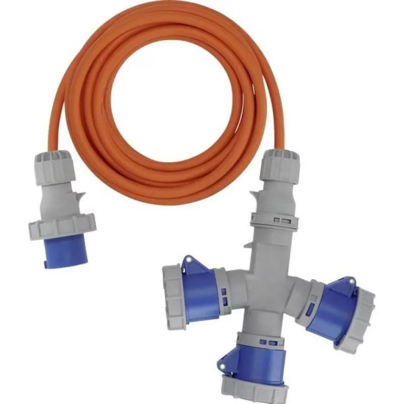 Multipresa Brennenstuhl 3 prese CEE 16A H07RN-F IP44 cavo 2 m - immagine 1