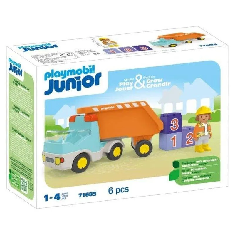 Playmobil Junior Camion Ribaltabile 71685 10 pezzi - immagine 1