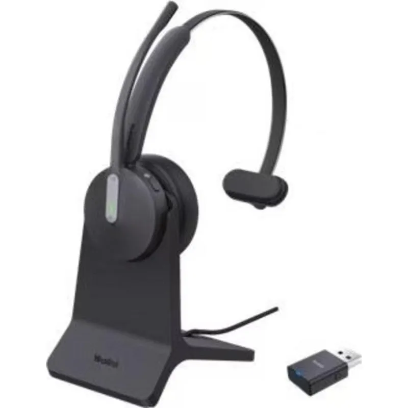 Auricolari Yealink WH64 wireless Bluetooth e DECT per ufficio con microfono e base - immagine 1