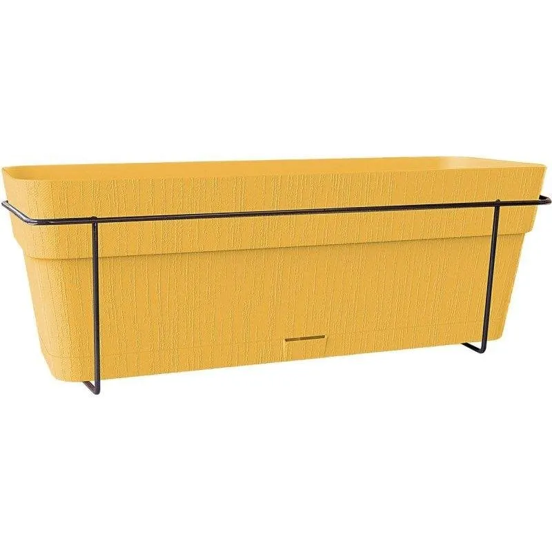 Giardiniere rettangolare Stefanplast Ethica balcone 9L senape 50x18x17cm - immagine 1
