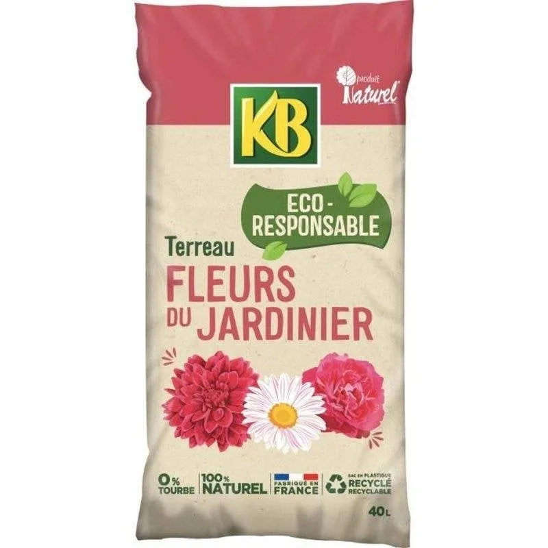 Terra da Giardino KB Eco-responsabile 40L Senza Torba Per Fiori - immagine 1