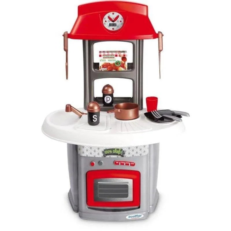 Cucina Gioco Ecoiffier Coquillette Rossa con Forno, Lavandino e Accessori - immagine 1