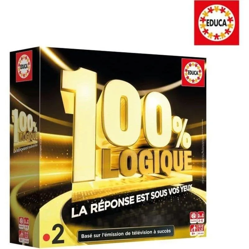 Gioco da Tavolo Educa 100% Logique 2-6 Giocatori 432 Domande 11 Livelli - immagine 1
