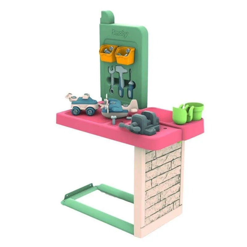 Smoby Life Workshop Accessorio Bottega 39 Utensili Protezione UV Materiali Riciclati - immagine 1