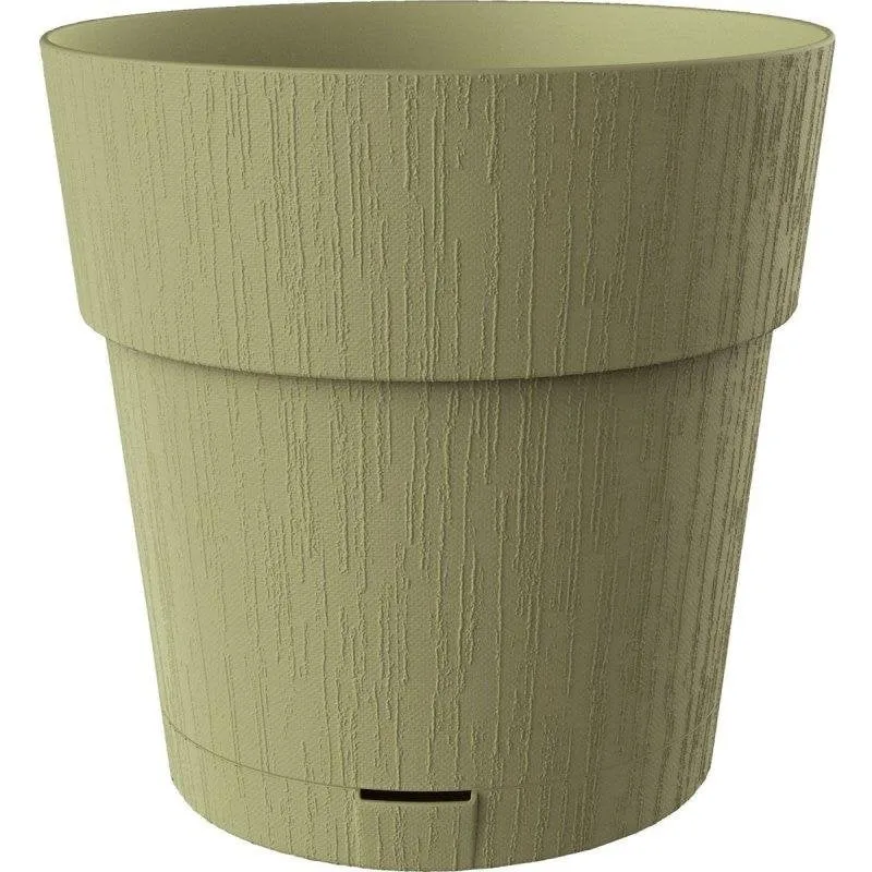 Vaso da giardino Stefanplast Ethica verde oliva riserva acqua 2L Ø40 - immagine 1
