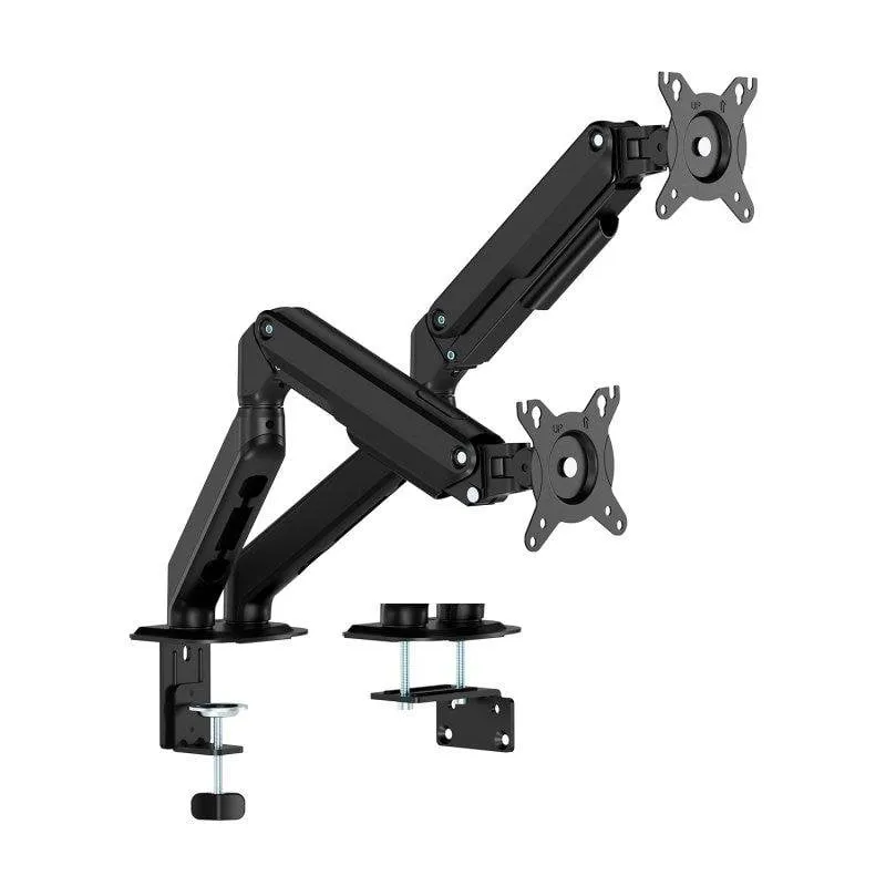 Aisens DT32TSR-451 Supporto Monitor Scrivania 2 Bracci 17 a 32" VESA 75x75 a 100x100 Max 18Kg - immagine 1