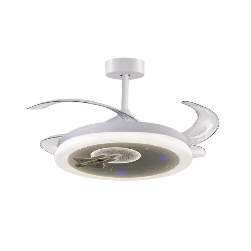 Ventilatore da Soffitto con Luce Bel Air Home Nave 96W Ø91cm 6 Velocità Pale Retrattili Telecomando - immagine 1