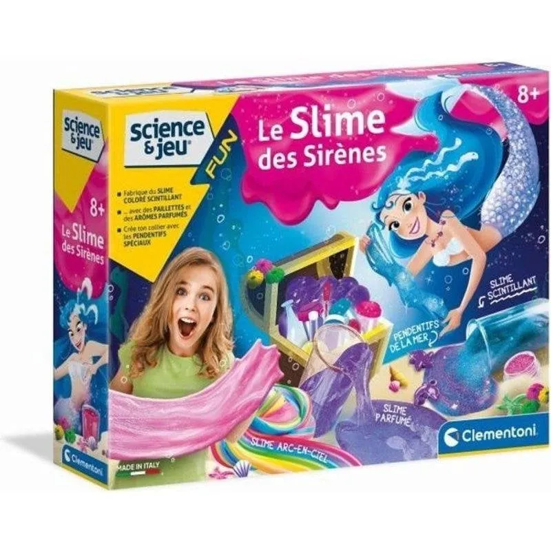 Kit Slime Sirena Clementoni Science & Play con Paillettes, Colori e Aromi - immagine 1