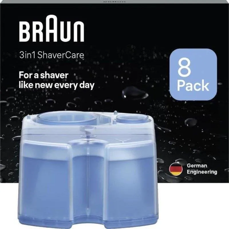 Cartuccia di pulizia Braun CCR8 ShaverCare 3 in 1 Pack 8 Limone - immagine 1