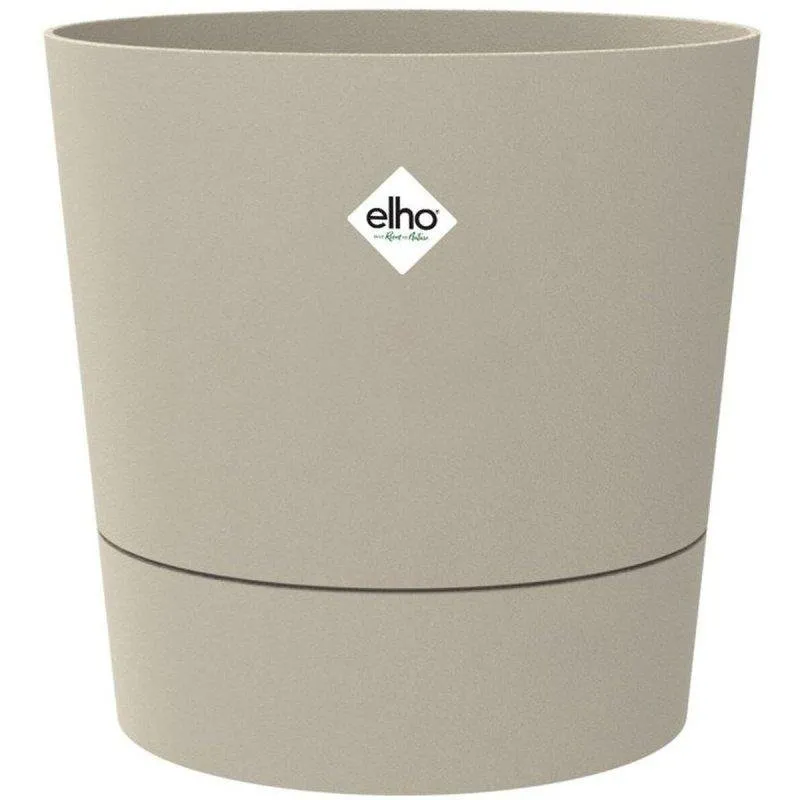 Vaso Elho Foss Rond 43 Beige Champignon 39L Autoregolazione UV Resistente - immagine 1