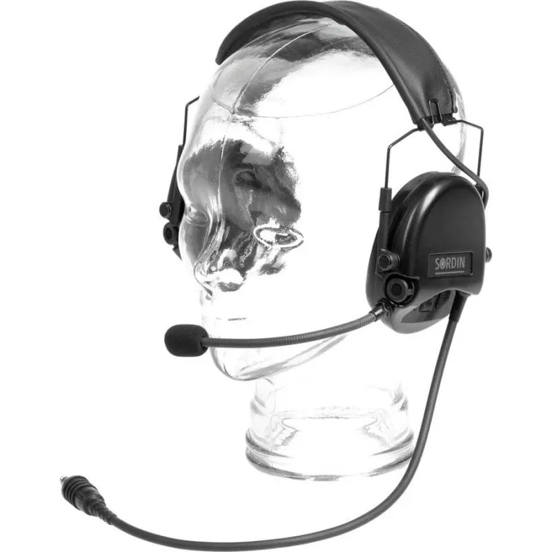 Cuffie Sordin Supreme cablate Over Ear chiuse per gaming Airsoft nere - immagine 1
