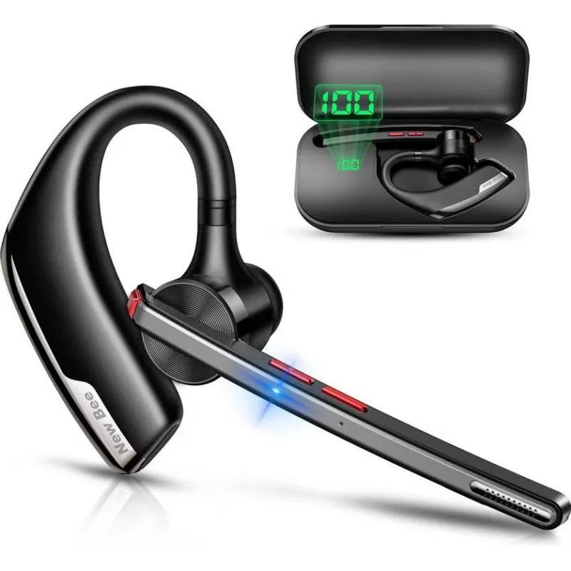 Auricolari New Bee Wireless Bluetooth 5.2 In Ear con Cancellazione Rumore, Microfono Nero - immagine 1
