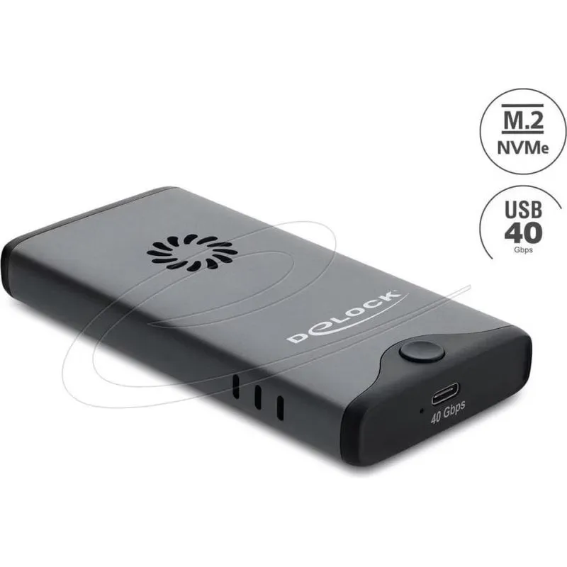 Case PC Delock SSD M.2 Metallo Thunderbolt 3/4/5 USB-C 40 Gbps - immagine 1