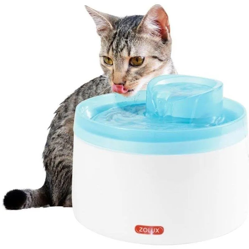 Fonte d'acqua elettrica Zolux 2L silenziosa per gatti e piccoli cani - immagine 1