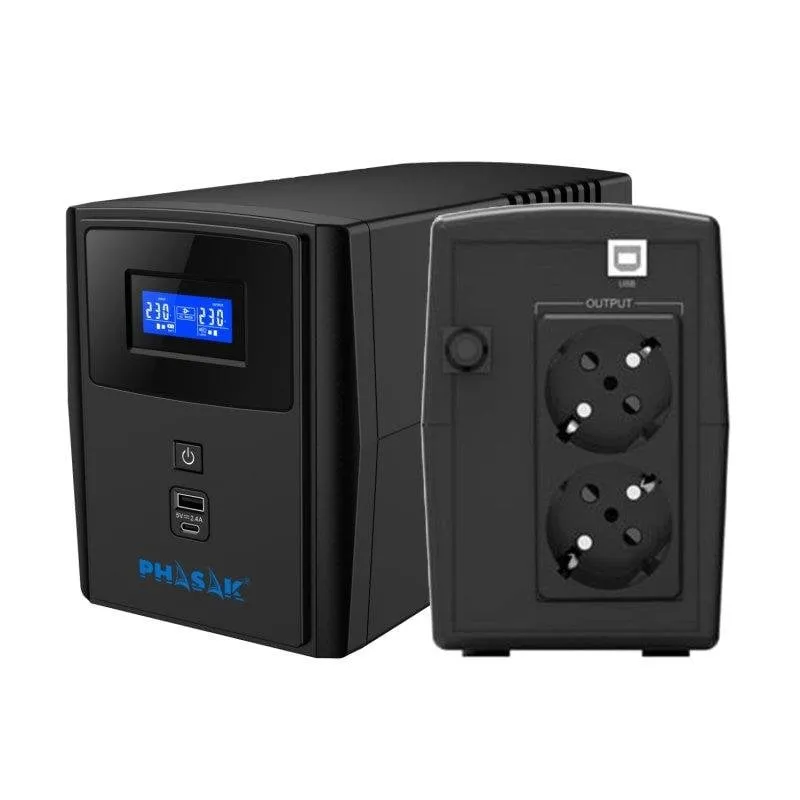 Sai Phasak 800VA Batteria Piombo-Calcio 15 Minuti Protezione AVR - immagine 1