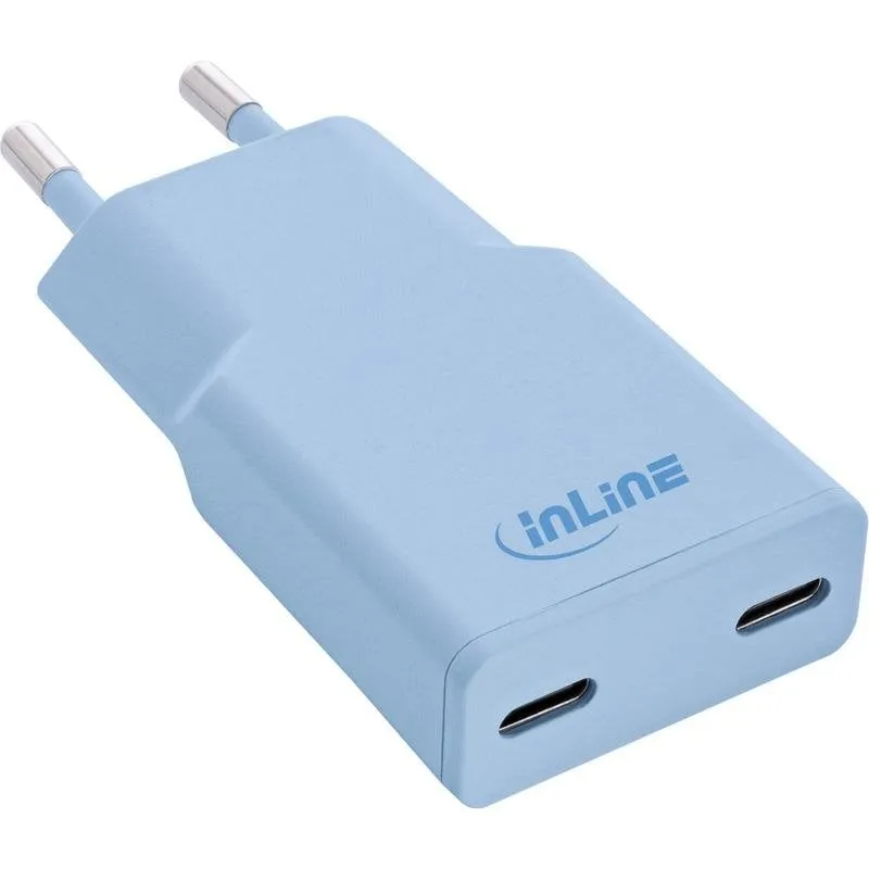 Caricatore rapido USB-C InLine 30W GaN 2 porte Power Delivery - immagine 1