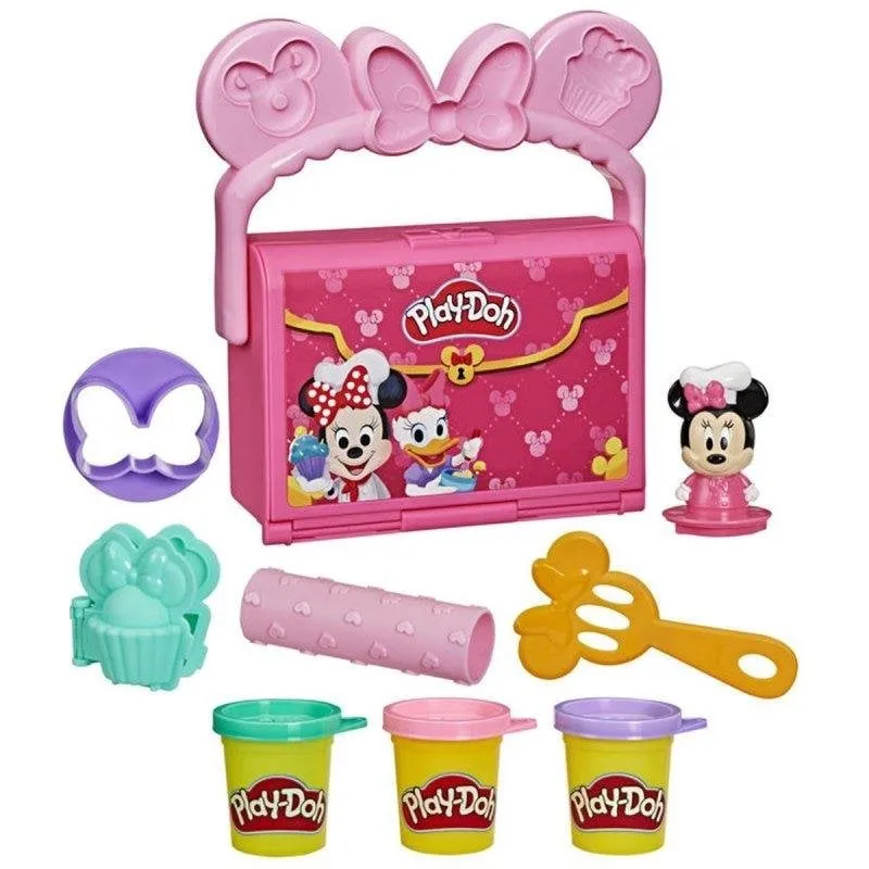 Giocattolo Play-Doh Disney Junior Valigetta Panificio Minnie (56g) Set Portatile - immagine 1