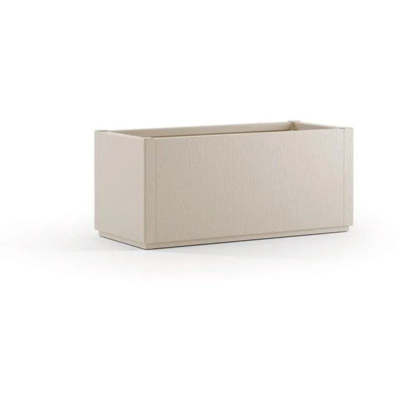 Vaso da giardino Stefanplast Ethica 80 cm Chalk Effetto Legno 80 L Plastica Riciclata - immagine 1