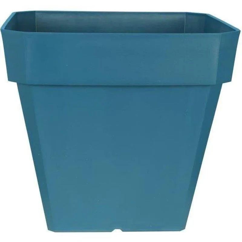 Vaso quadrato Riviera Soleilla 50x50 cm 65 L blu polipropilene - immagine 1