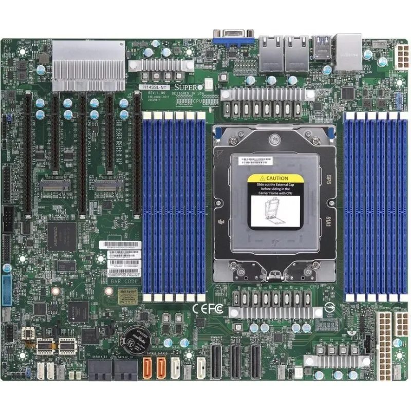 Scheda Madre Supermicro MBD-H14SSL-NT-B SP5 DDR5 ATX 12x DIMM 3000GB 10GbE USB 3.0 - immagine 1