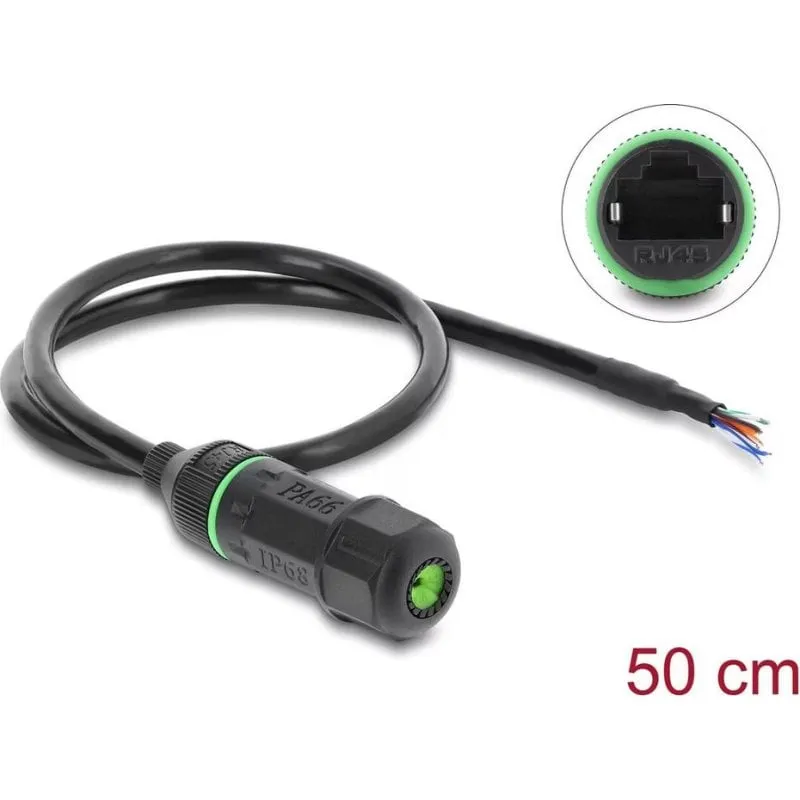 Cavo di Rete Delock 87181 CAT6 IP68 50 cm Estremità Aperte - immagine 1