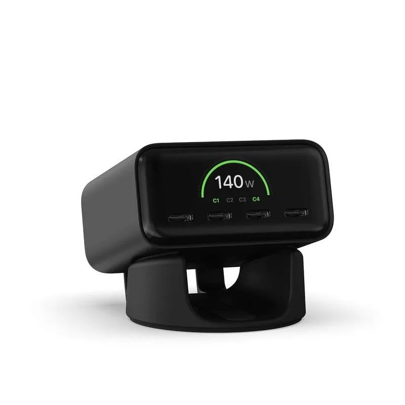 Dock da scrivania Satechi ChargeView 140W 4 porte USB-C e schermo LCD - immagine 1