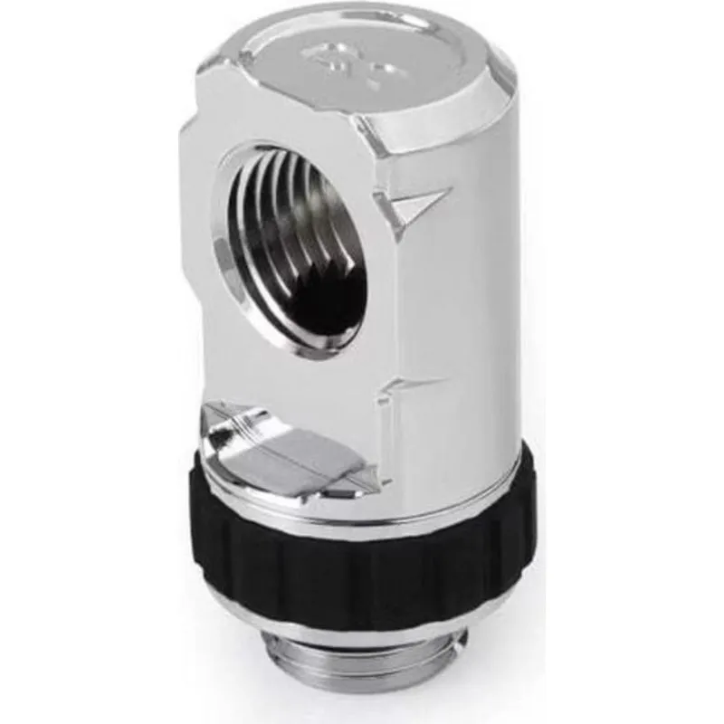 Refrigerazione Liquida Alphacool Apex Grip Fitting 90° Girevole Cromato - immagine 1