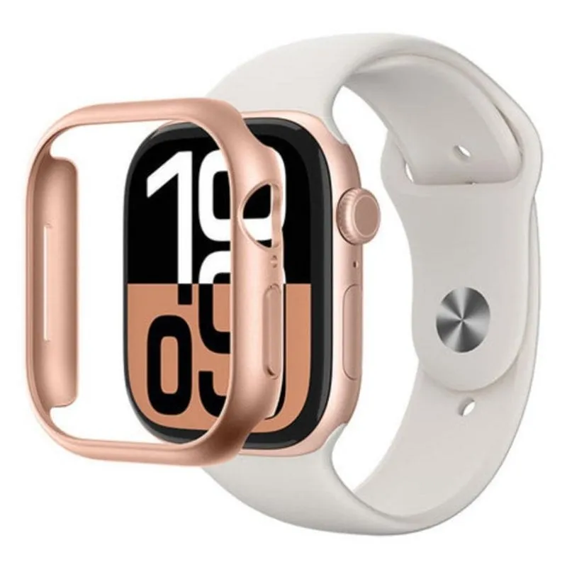 Cover Amazingthing Apple Watch Series 10 46mm Oro Rosa Policarbonato - immagine 1