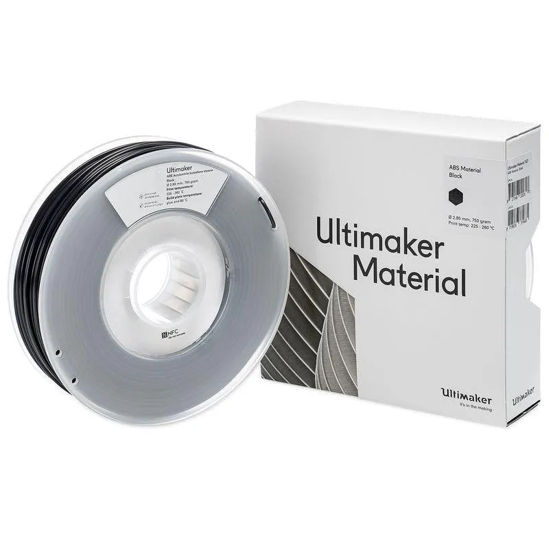 Filamento ABS Ultimaker ULTIMAKER ABS NOIR 2,85 mm Nero 750 g Originale - immagine 1