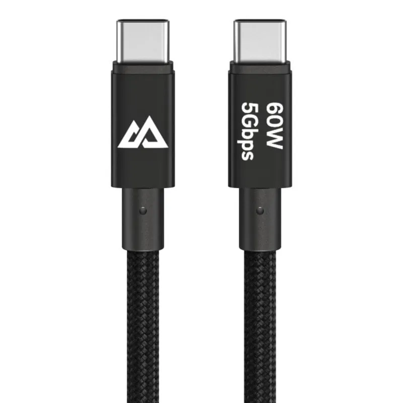 Cavo USB-C Black Rock 1,2 m USB 3.2 Gen 1 60W Nero - immagine 1