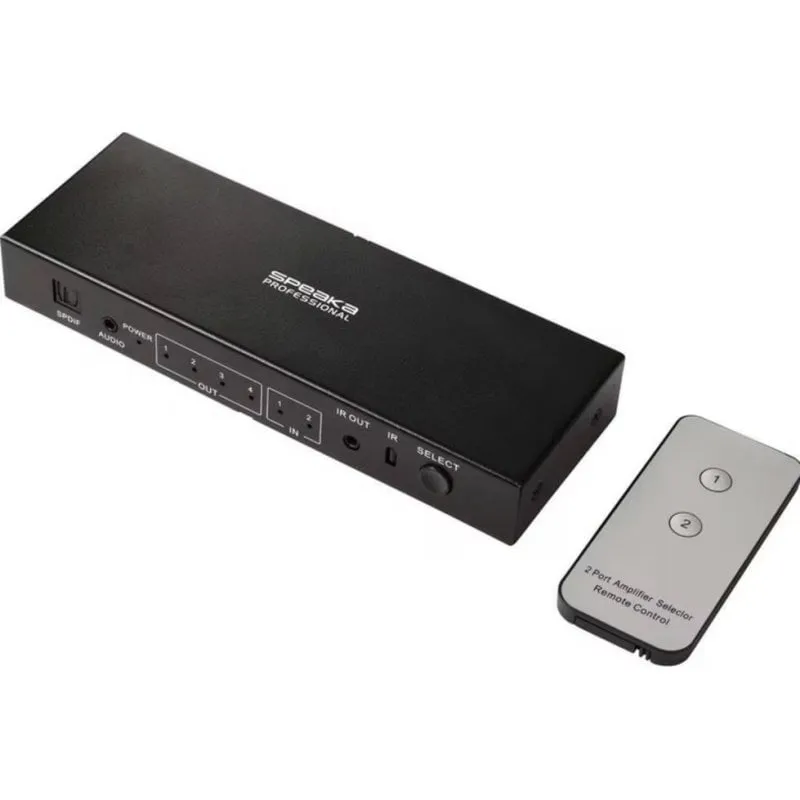 Commutatore HDMI 4K 60Hz 2x4 SpeaKa Professional con Telecomando - immagine 1