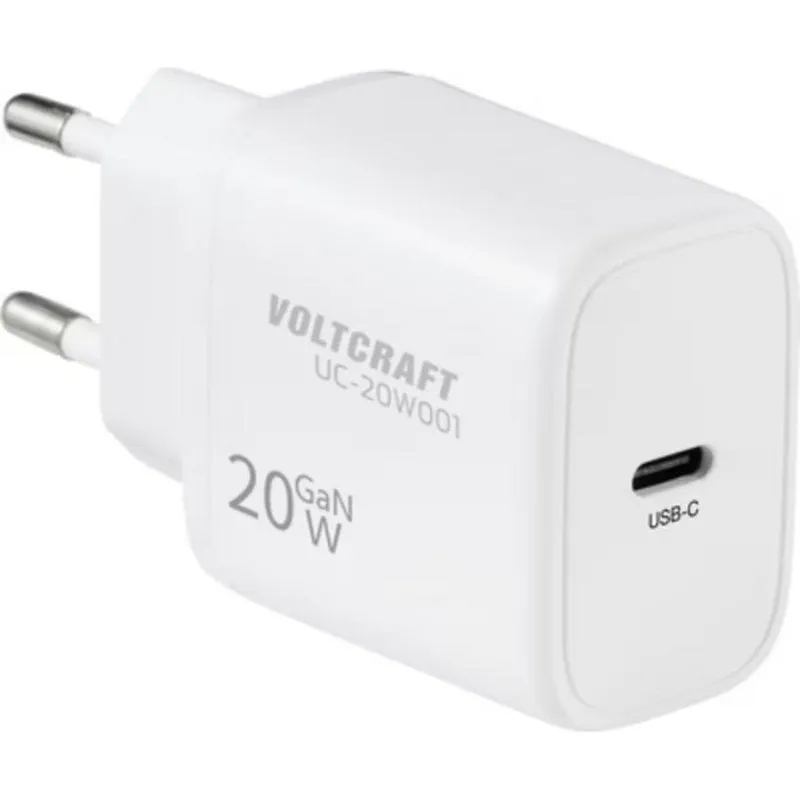 Alimentatore USB-C Voltcraft UC-20W001 20W GaN Power Delivery 3.0 - immagine 1